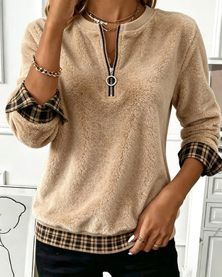 Color Block Crew Neck Sweatshirt