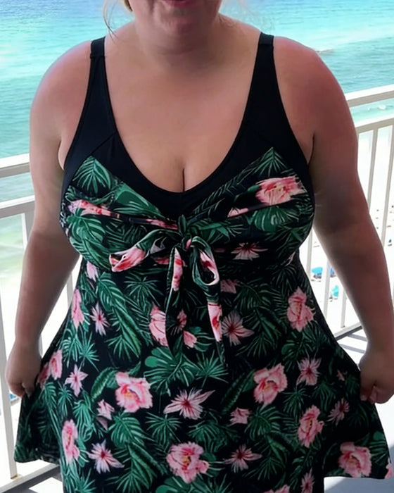 Casual Printed Two-Piece Swimsuit