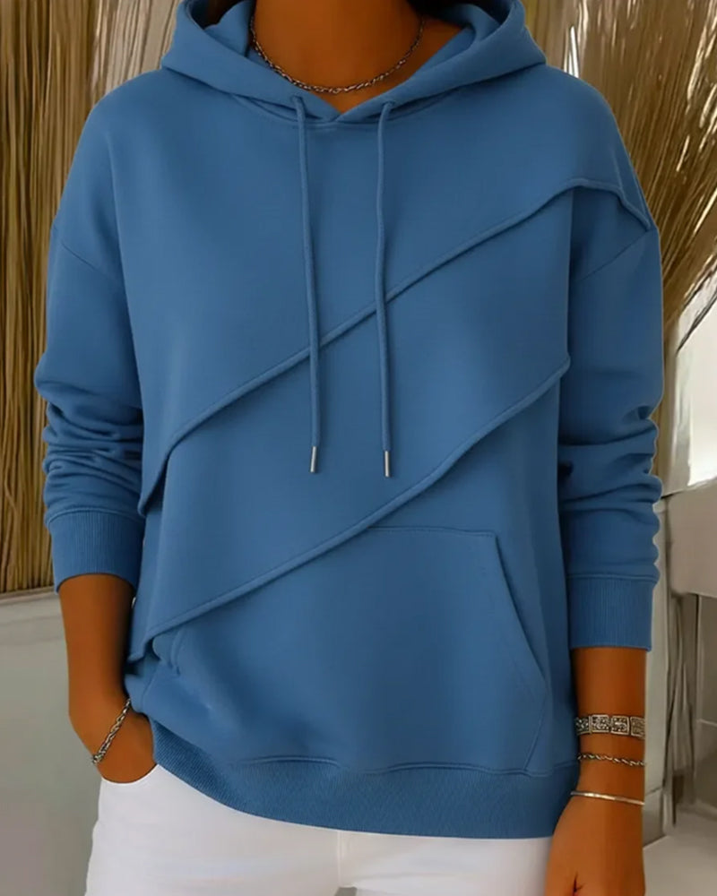 Pocket Casual Hooded Sweatshirt