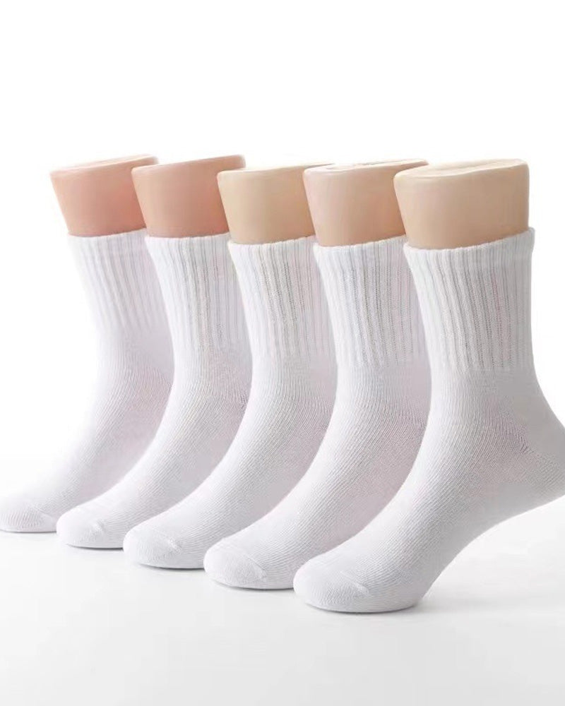 Simple solid color comfortable socks