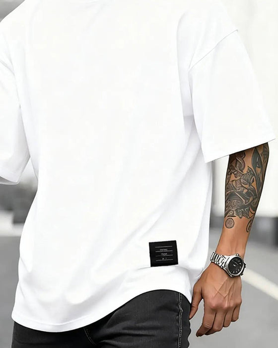 Crewneck Loose Woven Label T-Shirts