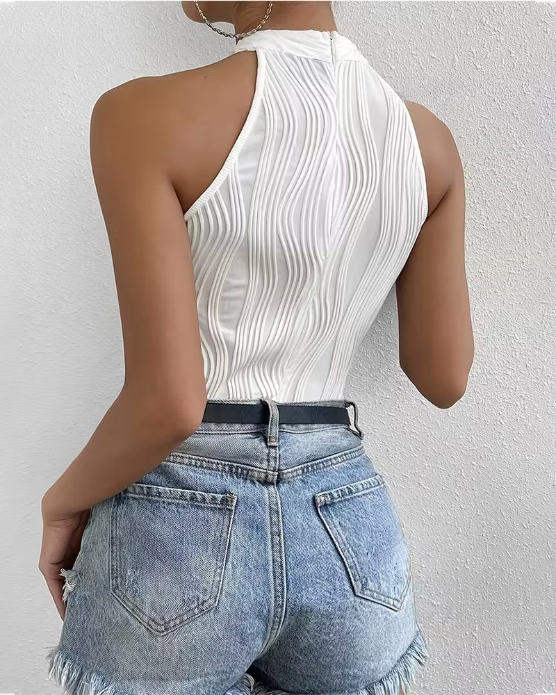 Sexy Halter-Neck One-Piece Swimsuit