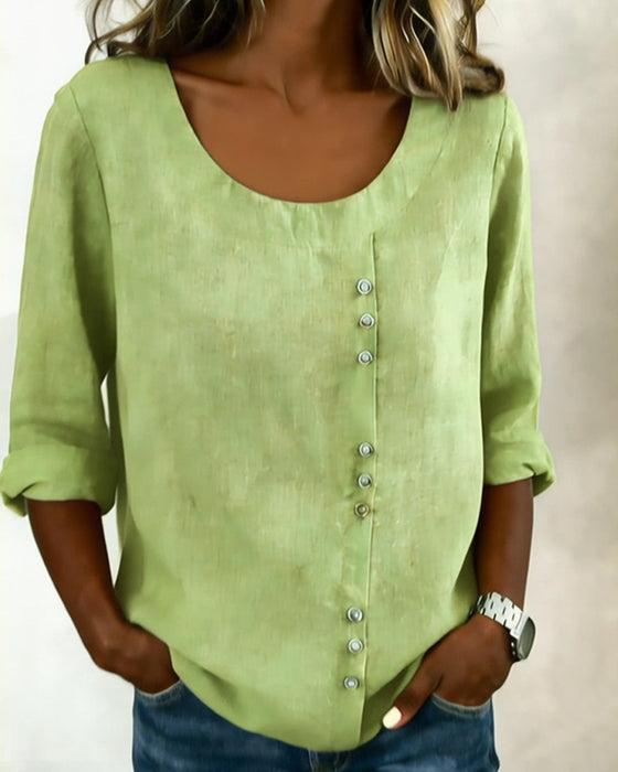 Round Neck Long Sleeve Top