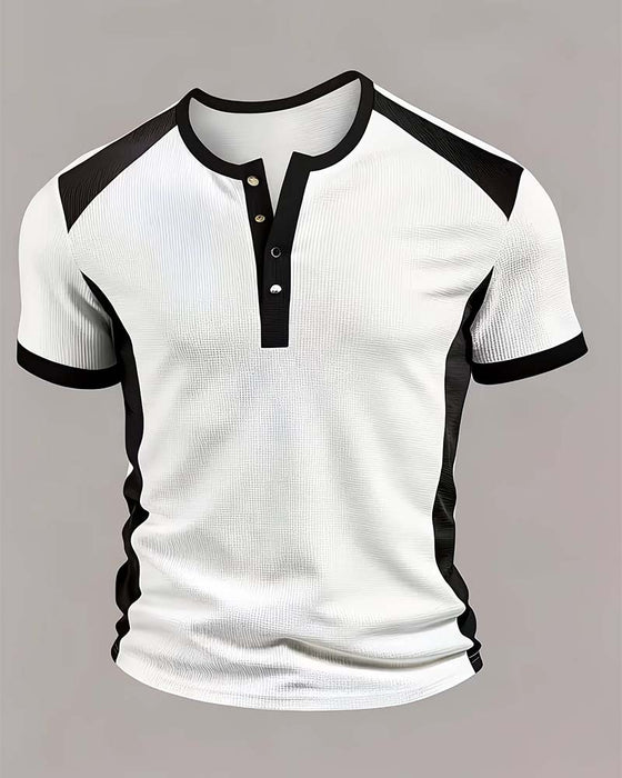 Men's Color-Block Waffle T-Shirt