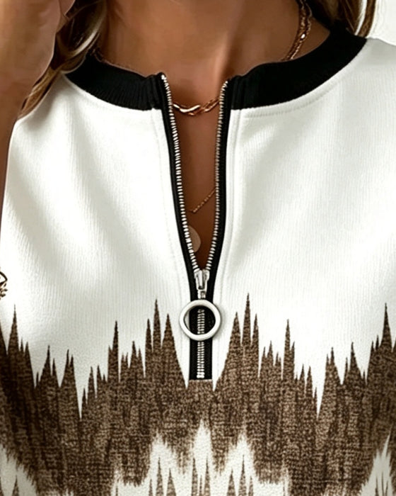 Casual Printed Long Sleeve Sweatshirt