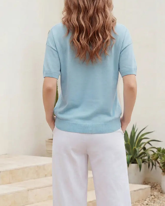 Casual Short Sleeve Pullover