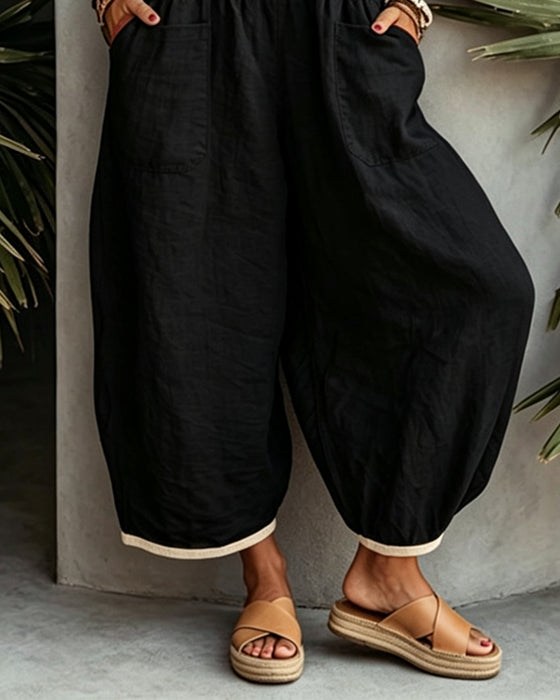 Color-Blocked Pocket Jumpsuit