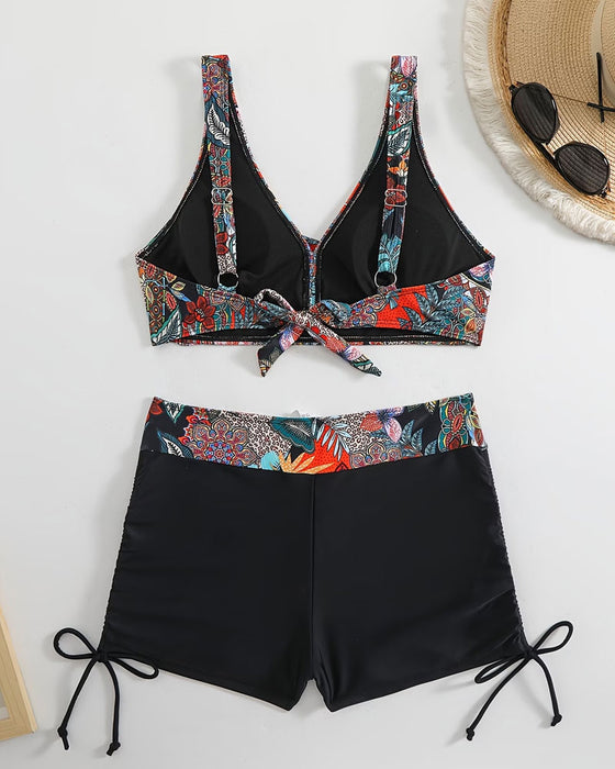 Bra-Style Two-Piece Printed Bikini