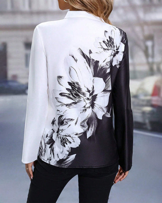 Floral ink dyed blouse