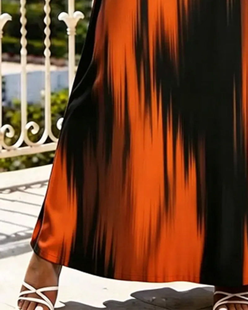 Ring Color-Block Camisole Double Pocket Dress