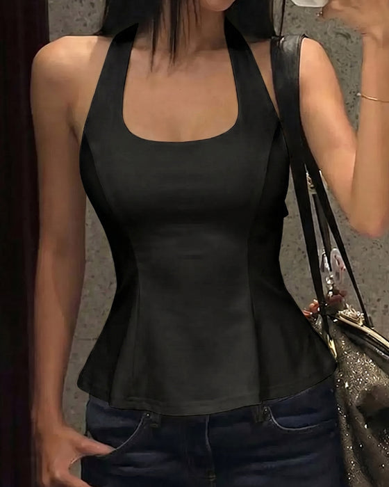 Halter Square Neck Chic Tank Tops