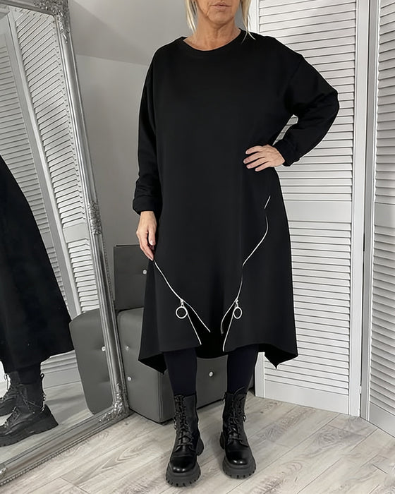 Loose Oversized Zipper Dress