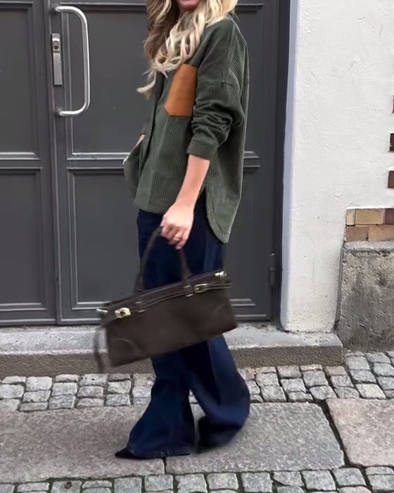 Long-Sleeved Stylish Collared Shirt