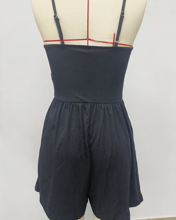 Solid Color Casual Jumpsuits