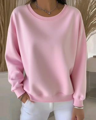 Casual Solid Color Sweatshirt