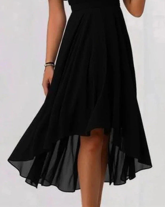 Mesh Patchwork Irregular Dress