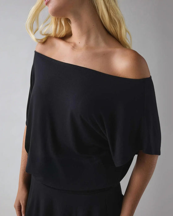 Off-Shoulder Loose Batwing Dress
