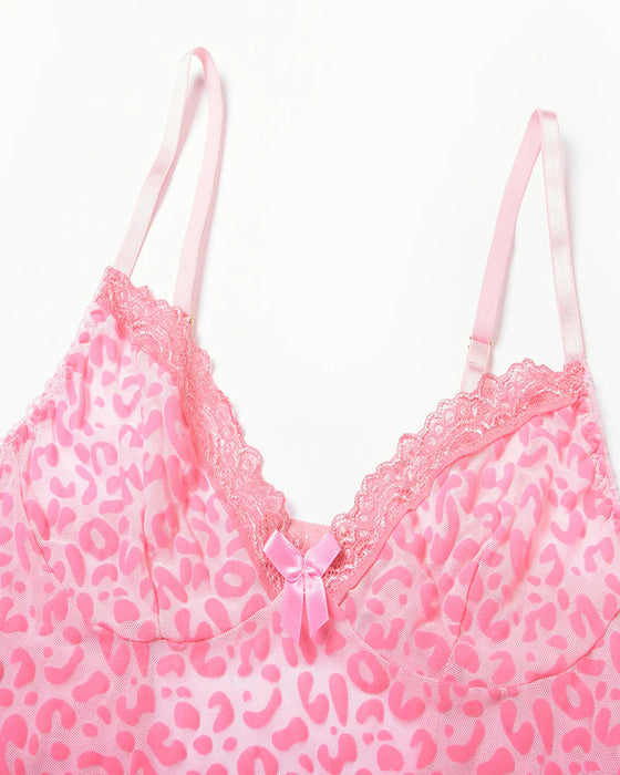 See-Through Mesh Tight Suspender Dress