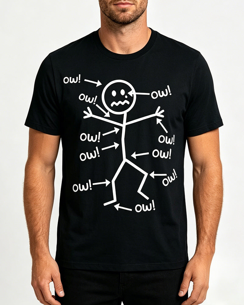 Match Print Cotton Casual T-Shirt