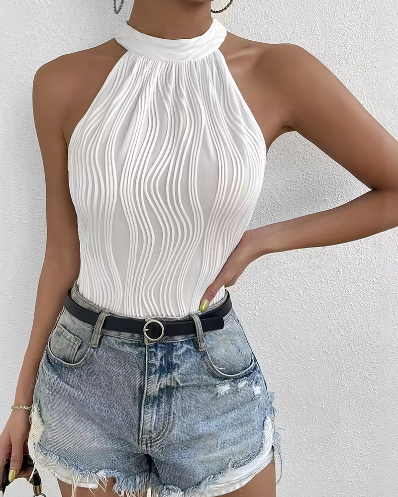 Sexy Halter-Neck One-Piece Swimsuit