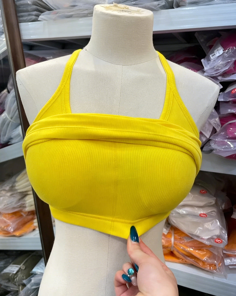 Plus-Size Racerback Tank Top with Built-in Bra