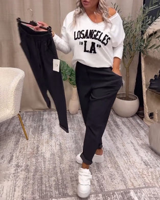 Casual solid color pocket pants