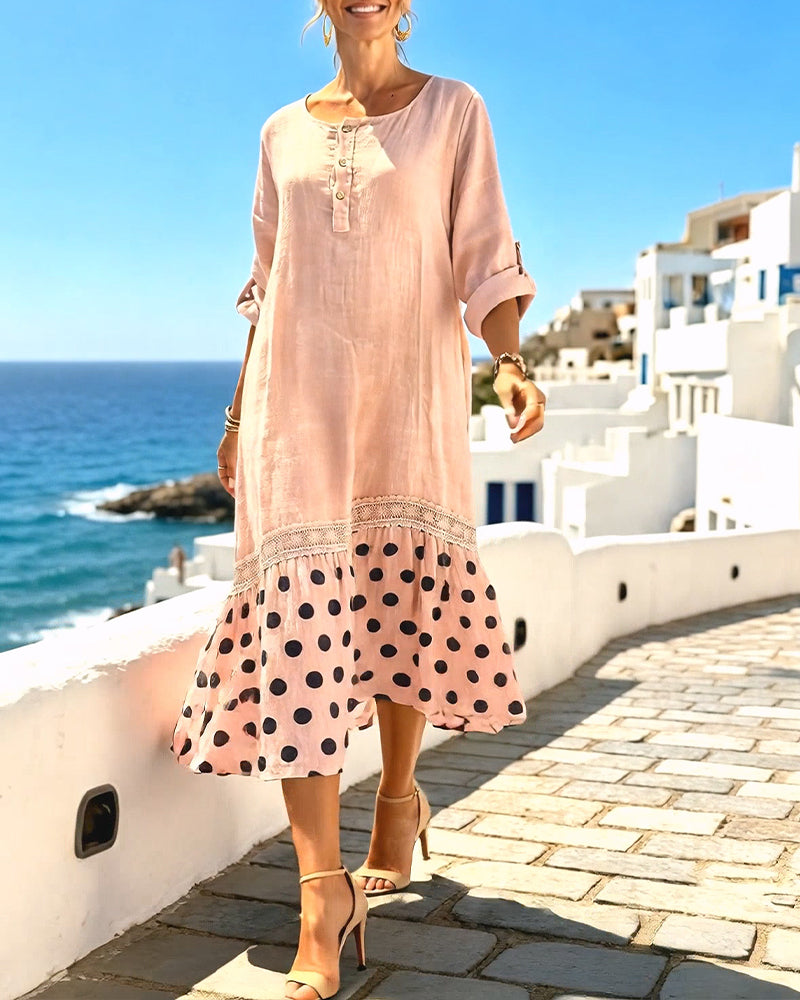 Polka Dot Fashionable Loose Dress