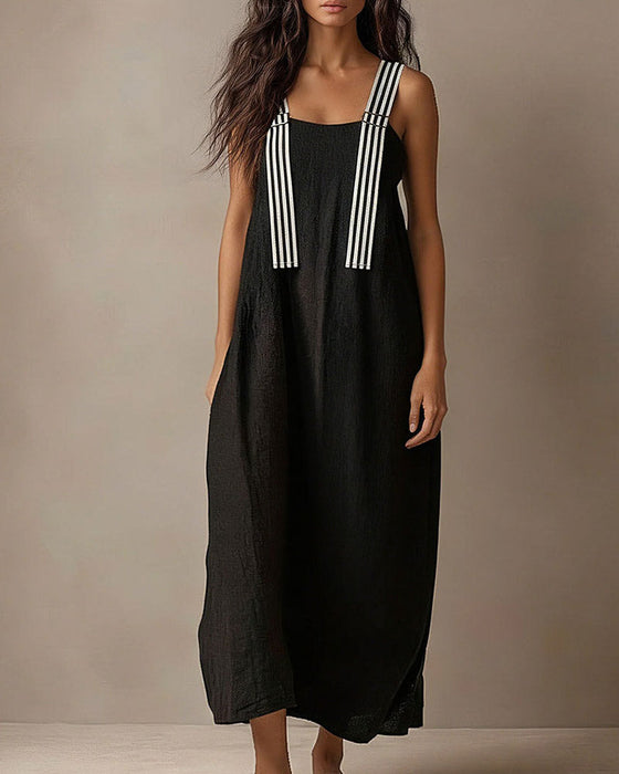 Striped Suspender Dress