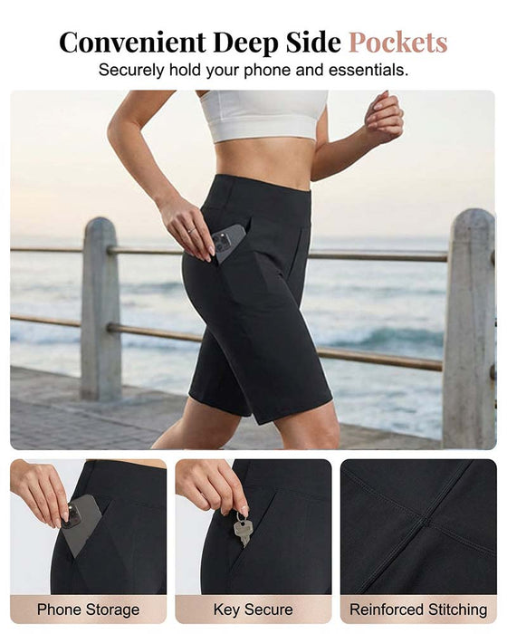 Solid Color High Waisted Straight Leg Pants