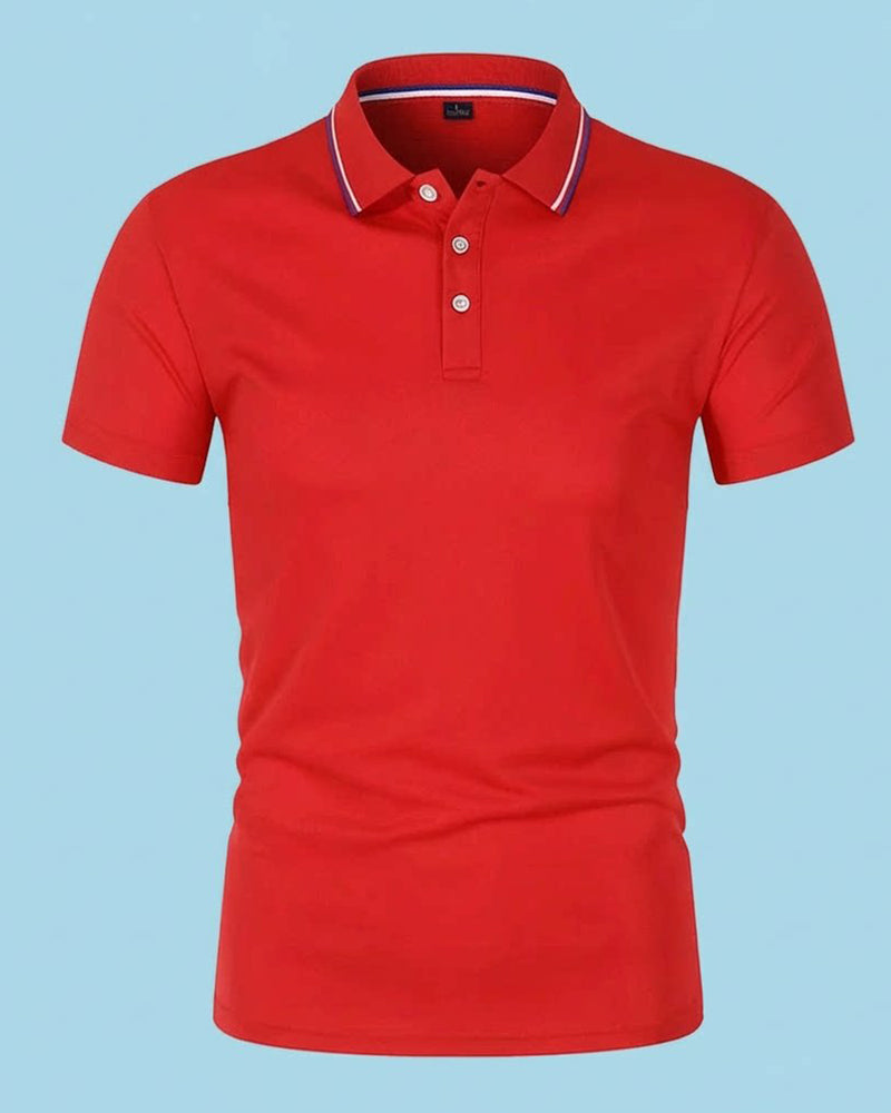 Lapel Breathable Short Sleeve Shirt