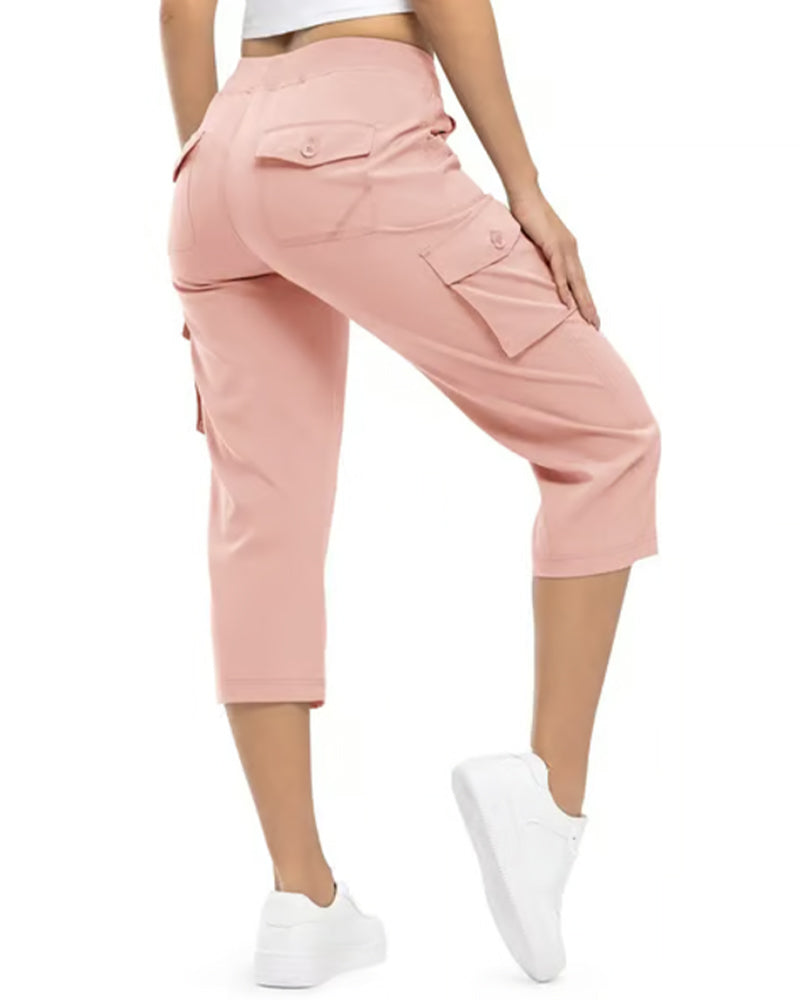 Casual Cropped Multi-Pocket Hiking Pant