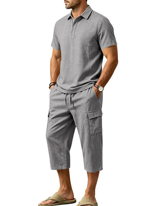 Polo Top Capri Pants Set