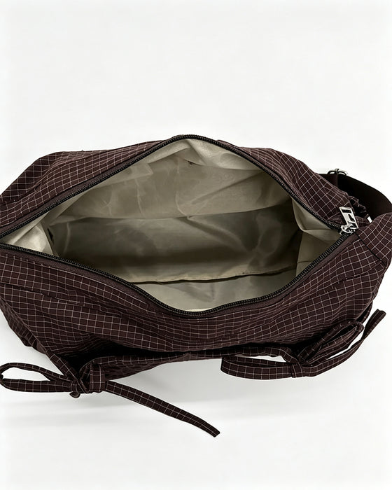 Bow Plaid Crossbody Bag