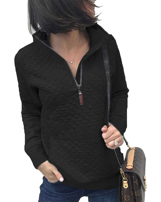 Casual Zip Long Sleeve Sweatshirt