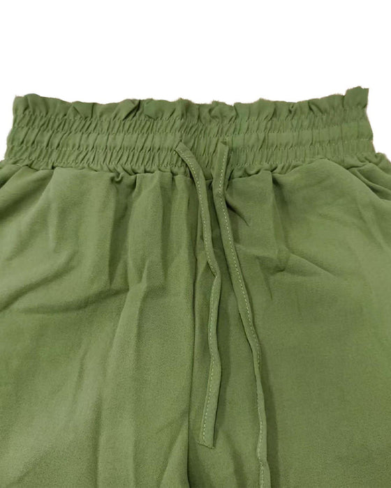 Drawstring Casual Wide-Leg Pants