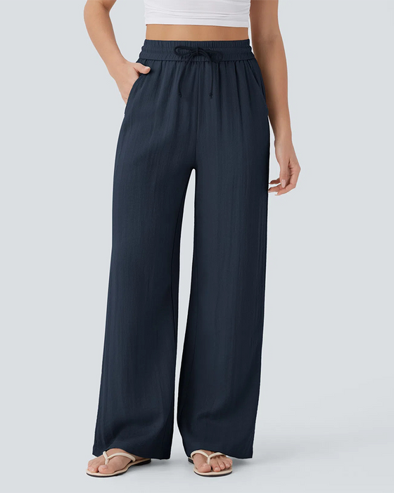 Side Pocket Lace-Up Pants