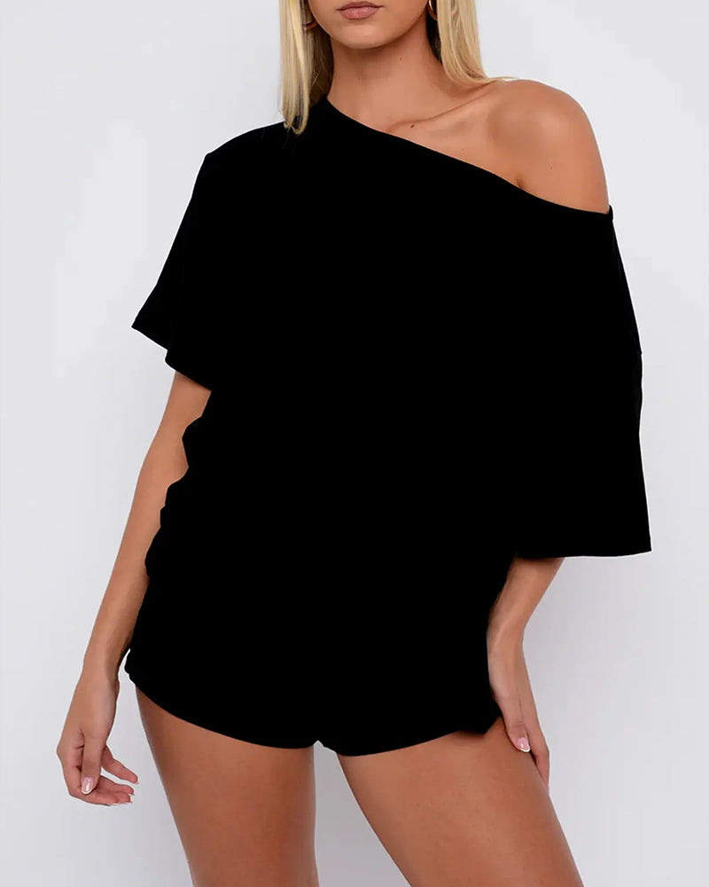 Textured Solid Two-Piece Set