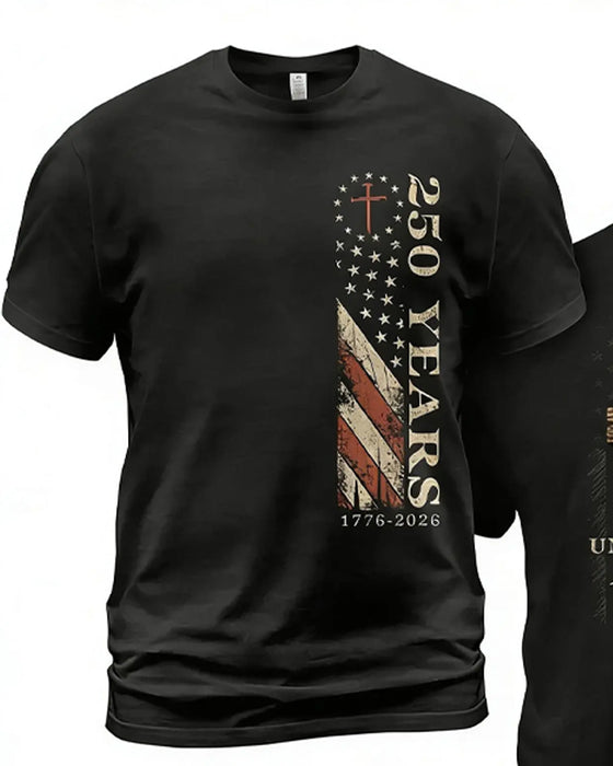 Crew Neck Front And Back Print Unisex T-Shirt