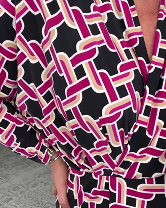 Stylish Houndstooth Elegant Dress