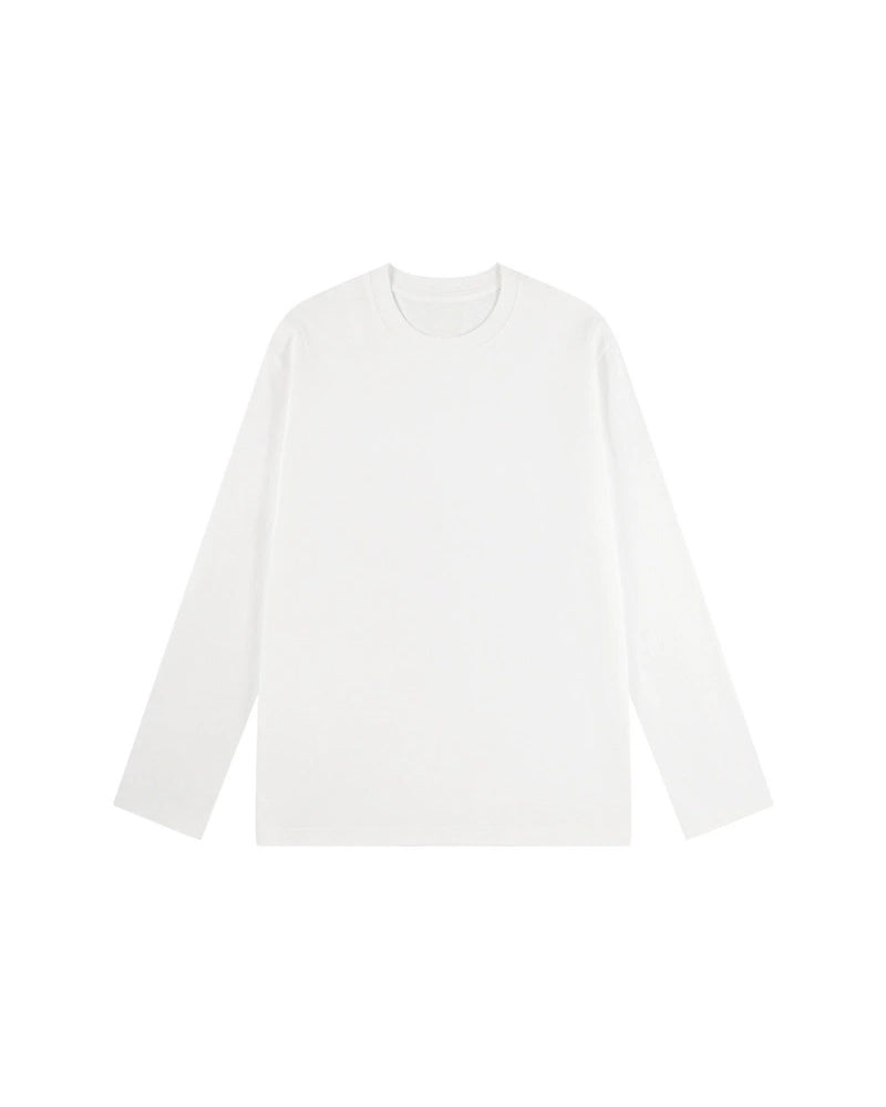 Men's Crew Neck Long-Sleeve Slit T-Shirt