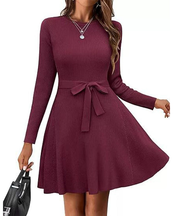 Long Sleeve Tie Dress