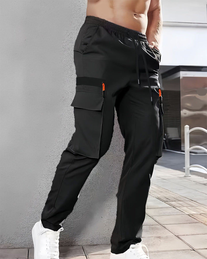 Sporty Multi-Pocket Cargo Pants