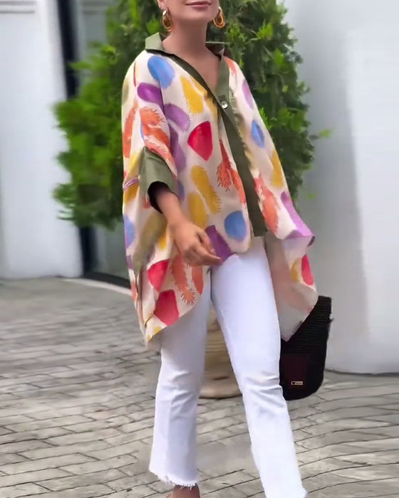 Casual Printed Loose Blouse
