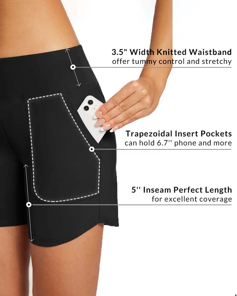 High Waist Split Sports Casual Shorts