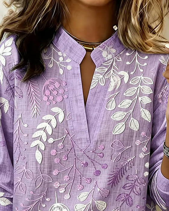 Heavy Industry Stand Collar Blouse