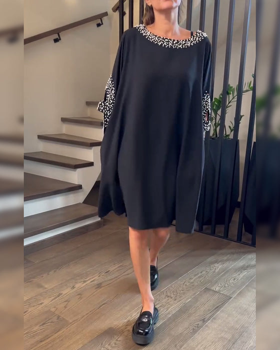 Fashionable Beaded Loose Dress
