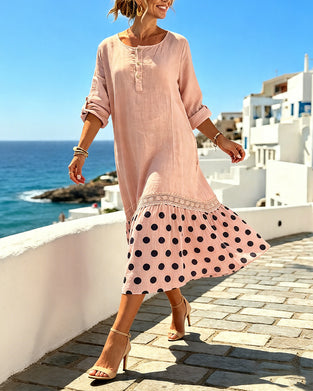 Polka Dot Fashionable Loose Dress
