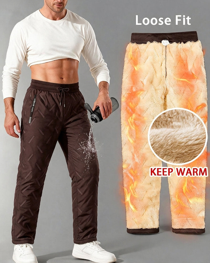 Men's Warm Pocket Drawstring Pants