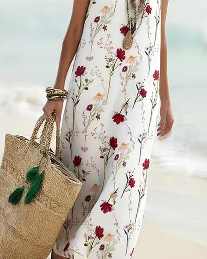 Printed Sleeveless Dress