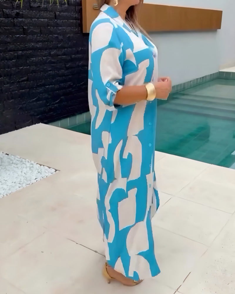 Casual Shirt Long Dress